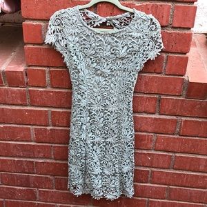 Mint green lace dress